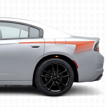 Pegatinas de vinilo con franjas estroboscópicas estilo hockey para la zona de la puerta de Dodge Charger 2015-2026_4