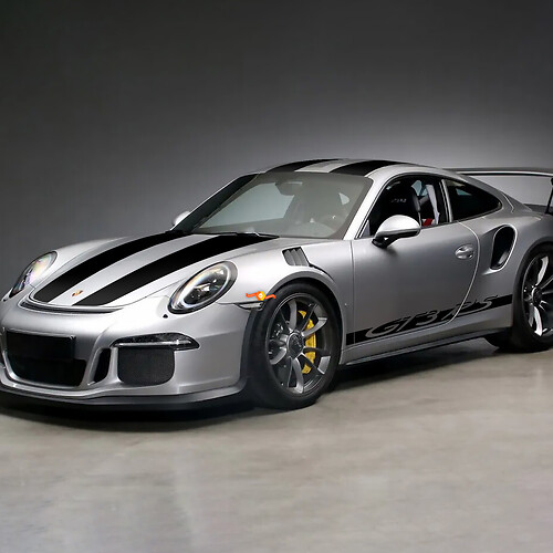 Porsche 911 - 991 Gt3 RS GT3 MR Kit de rayas laterales Adhesivo adhesivo

