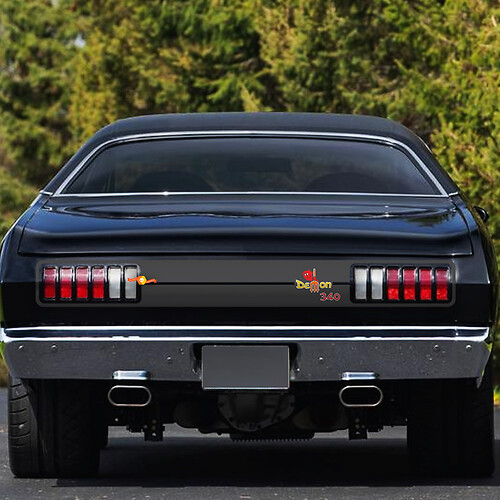 Dodge Demon 340 1971-72 Etiqueta gráfica de vinilo con logotipo de guardabarros lateral
