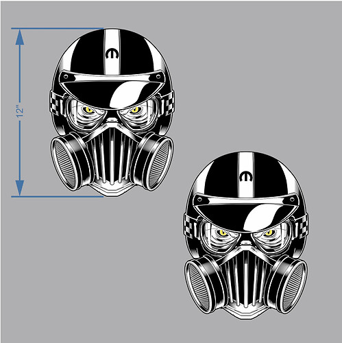Pegatinas de vinilo con agujero lateral para casco, diseño de abeja en casco, para Dodge Challenger Charger
