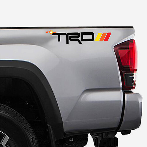 Kit de Calcomanías de Vinilo con Rayas Retro Estilo Lateral de Cama TRD para Toyota