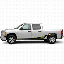 Franjas de vinilo Retro Mountain Wave para puertas y paneles laterales para Chevrolet Silverado 1500 GMT900 2007-2013_3