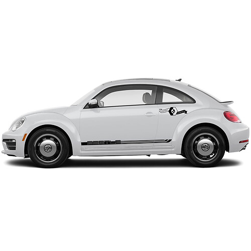 Volkswagen Beetle Puertas laterales Rocker Panel Vinilo Rayas Calcomanías Pegatinas 3
