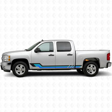 Tiras de vinilo retro paralelas para puertas y paneles laterales para Chevrolet Silverado 1500 GMT900 2007-2013_2