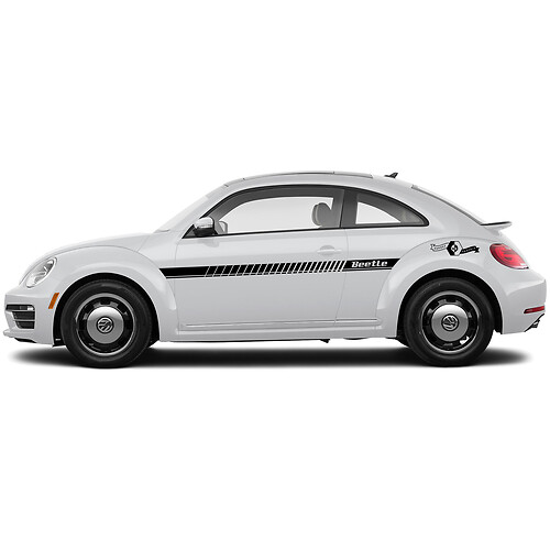 Volkswagen Beetle Puertas laterales Rocker Panel Vinilo Rayas Calcomanías Pegatinas 5
