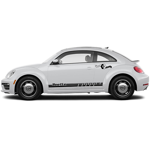 Volkswagen Beetle Puertas laterales Panel basculante Vinilo Rayas Calcomanías Pegatinas 9
