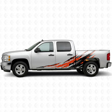 Vinilos Rayas Desgastadas para Puerta y Lateral de Caja para Chevrolet Silverado 1500 GMT900 2007-2013_2