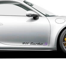 Kit de vinilos adhesivos para puerta lateral 911 Turbo S para Porsche 911_2