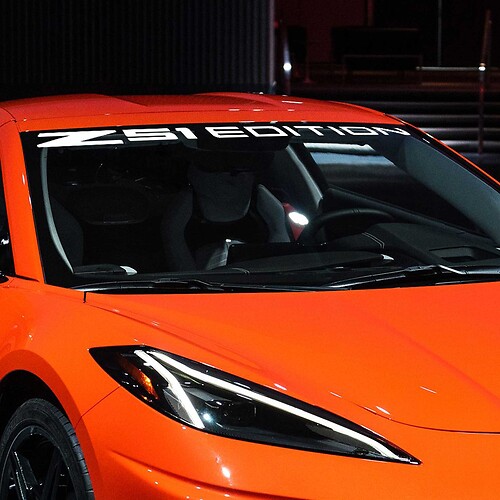 Calcomanías de parabrisas para Chevrolet Corvette C8 Z51, pegatina de vinilo
