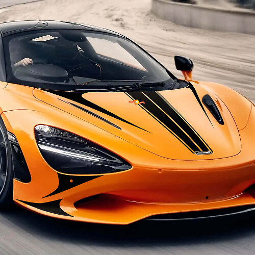 Juego de Pegatinas de Vinilo de Rayas para Capó de Carreras para McLaren 750S