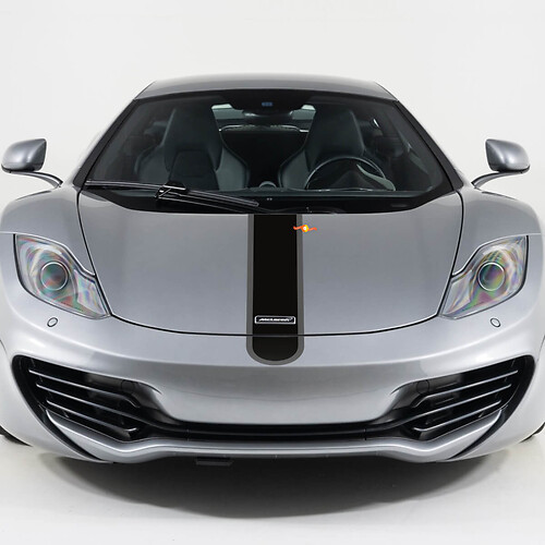 Etiqueta engomada del vinilo de los gráficos de la raya del capó de McLaren MP4-12C
