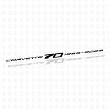 Calcomanías de parabrisas para Chevrolet Corvette C8 Z51, pegatina de vinilo del 70 aniversario
 2