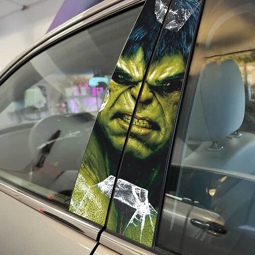 Kit de vinilo adhesivo para pilar de puerta estilo Hulk