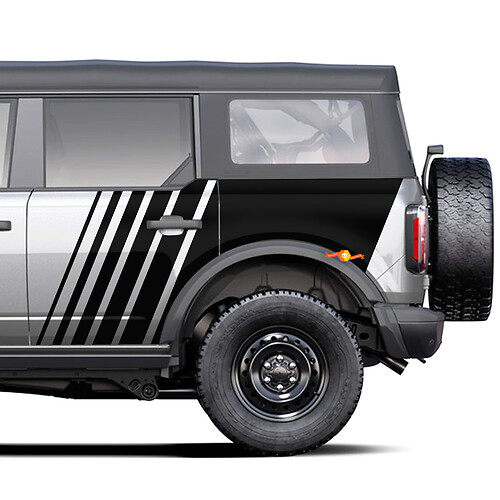 Pegatinas laterales con gráficos estroboscópicos que se desvanecen para Ford Bronco

