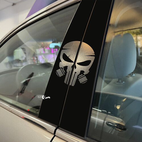 Punisher Skull estilo Pilar puertas coche calcomanía vinilo pegatina envoltura

