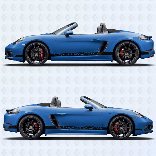Kit de calcomanías de vinilo con franjas laterales Cayman GTS 4.0 para Porsche