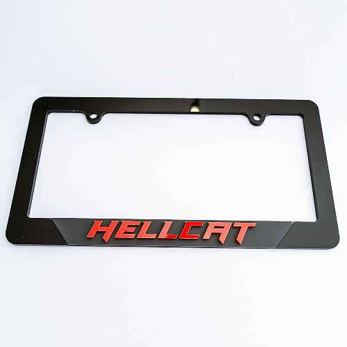 Hellcat - Cubiertas para matrícula de vehículo, marcos de decoración para vehículos aptos para Dodge Hellcat
