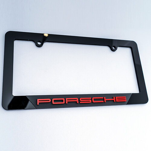 Decoración de marcos de cubiertas de matrícula de vehículo Porsche
