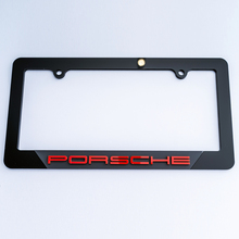 Decoración de marcos de cubiertas de matrícula de vehículo Porsche
 2