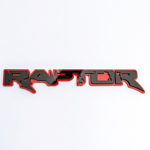 Emblema de insignias de portón trasero de guardabarros con insignia 3D de Raptor para camiones Raptor
