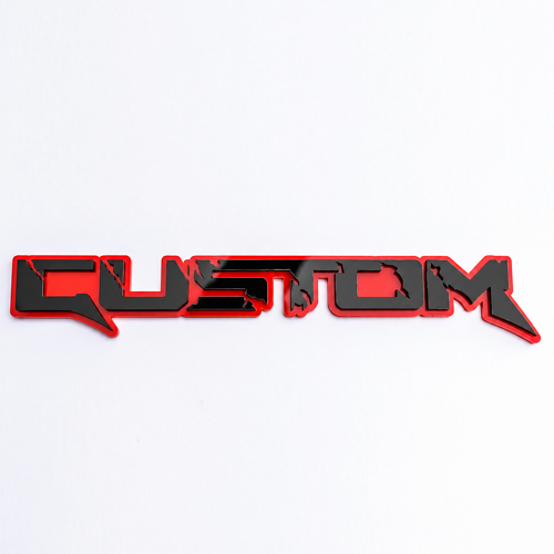 Raptor Style Black Red Custom 3D — Emblema (guardabarros, portón trasero)