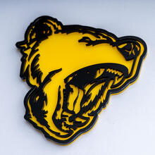 Insignia 3D de Bear Grizzly, emblema de insignias para portón trasero de guardabarros
 4
