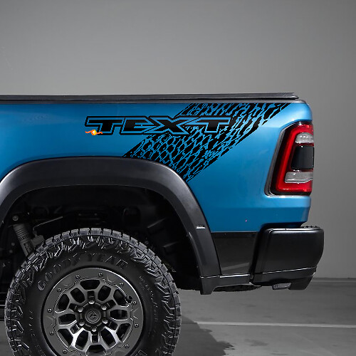 Kit de calcomanías de vinilo estilo piel de dinosaurio para capó y laterales traseros para Dodge Ram