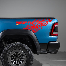 Kit de calcomanías de vinilo estilo piel de dinosaurio para capó y laterales traseros para Dodge Ram_5