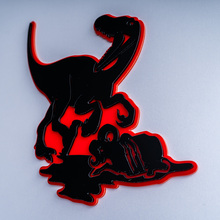 Emblema de insignias de portón trasero de guardabarros con insignia 3D de lobo
 3