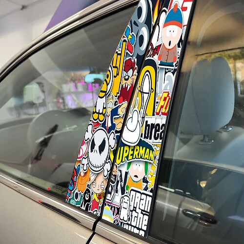 Paquete de pegatinas Pilar Puertas Coche Calcomanía Vinilo Adhesivo Wrap
