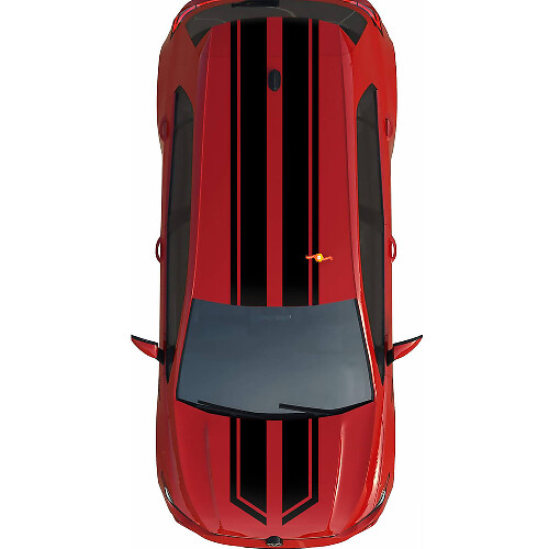 Calcomanía de Vinilo Doble Raya para Volkswagen Golf R 7 Mk7R Gti
