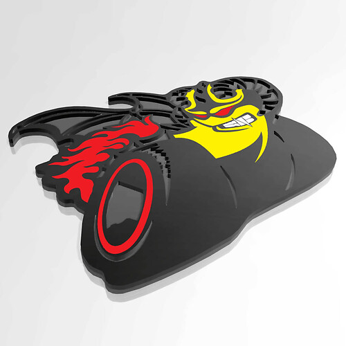 Emblema de la insignia del portón trasero del guardabarros Demon Pack para Dodge Charger Challenger
