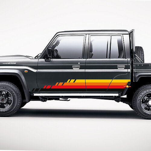 Kit de pegatinas universales para Toyota Retro Side Classic Stripes
