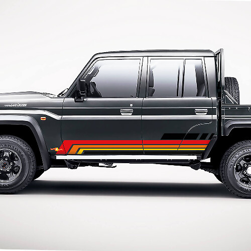 Kit de calcomanías universales para Toyota Retro Side Classic Stripes, pegatinas 2
