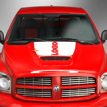 Vinilo de Calcomanía para Capó con Logo Personalizado en Negro para Dodge Ram_2