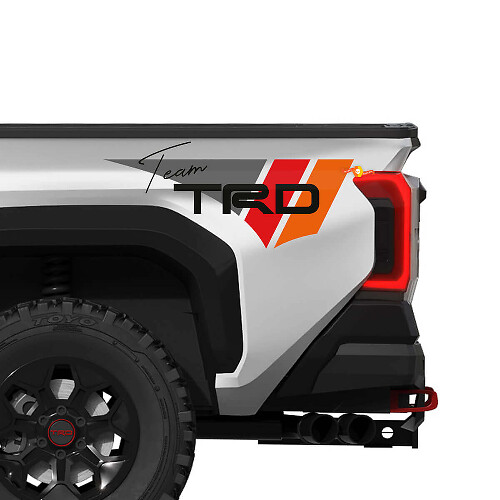 Kit de Pegatinas de Vinilo Estilo Vintage para los Laterales de la Cama TRD Team para Toyota Tacoma