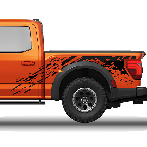 Kit gráfico de calcomanías de vinilo laterales para cama de barro Ford Raptor Splash
