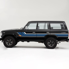 Calcomanías de vinilo Retro Vintage Stripes TRD para puertas laterales, pegatinas para Toyota Land Cruiser SERIE 60
 2