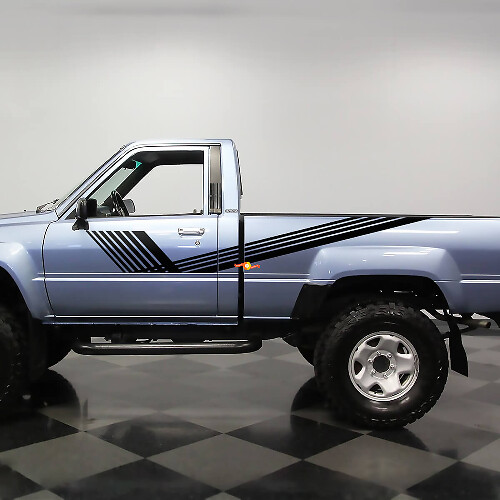 Calcomanías de vinilo de rayas laterales SR5 para camioneta Toyota clásica 2
