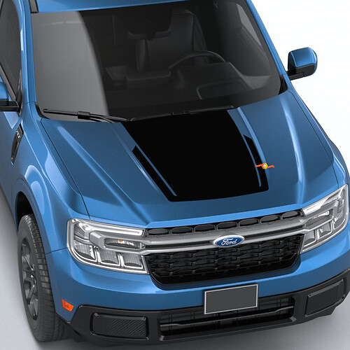 Ford Maverick 2022 2023+ Fx4 Calcomanía opaca de capó grande para Ford Maverick-2022+ Calcomanías gráficas pegatinas
