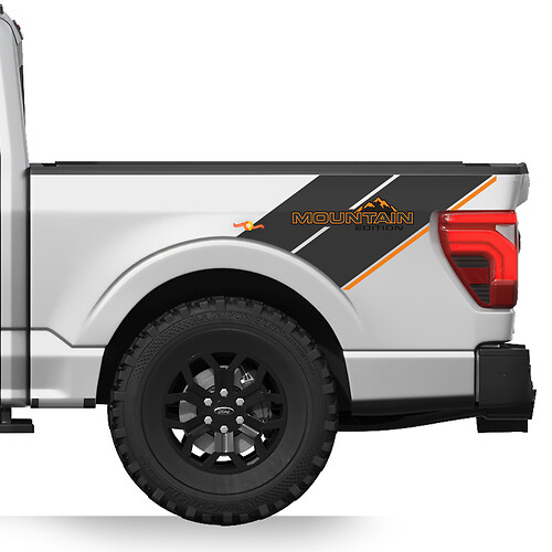 Calcomanías de vinilo Bed Side Mountains, pegatinas gráficas para Ford F150

