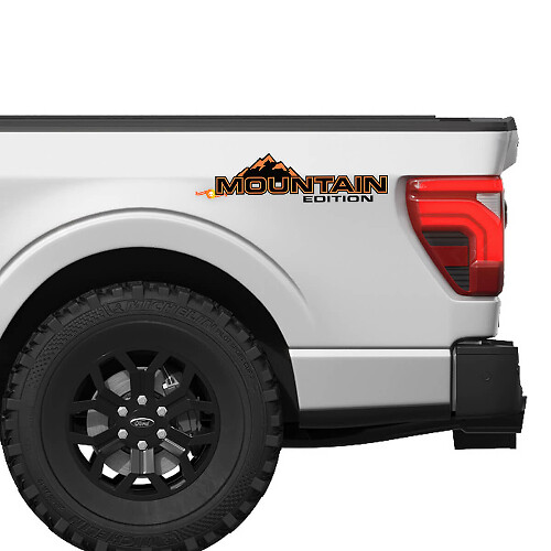 Calcomanías de vinilo de edición Montañas en el Costado de la Cama para Musclecar truck
