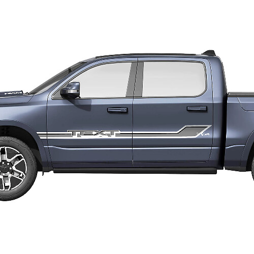 Kit de Pegatinas de Vinilo Personalizadas de Tiras Laterales para Puertas para Dodge Ram 1500 REV