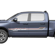Rayas para puertas laterales para Dodge RAM 1500 REV, calcomanías de vinilo, gráficos
 2
