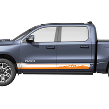 Panel basculante lateral puertas rayas montañas para Dodge RAM 1500 REV calcomanías de vinilo pegatinas gráficos
 2