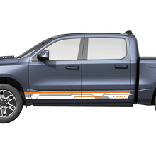 Rayas de puertas laterales para Dodge RAM 1500 REV Vinilos Calcomanías Pegatinas Gráficos 2
_3