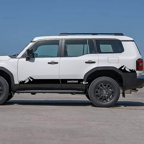 Calcomanías vinílicas para paneles laterales de rocas Mountains para Toyota Land Cruiser