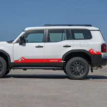 Toyota Land Cruiser Panel basculante lateral Montañas Rayas Calcomanías Vinilo Calcomanías gráficas
 3