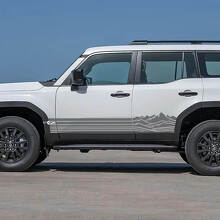 Calcomanías de franjas laterales para paneles de roca de montaña Calcomanías gráficas de vinilo para Toyota Land Cruiser 2