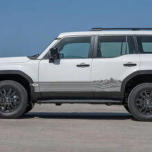 Toyota Land Cruiser Side Rocker Panel Montañas Rayas Calcomanías Vinilo Calcomanías Gráficas 2
 2